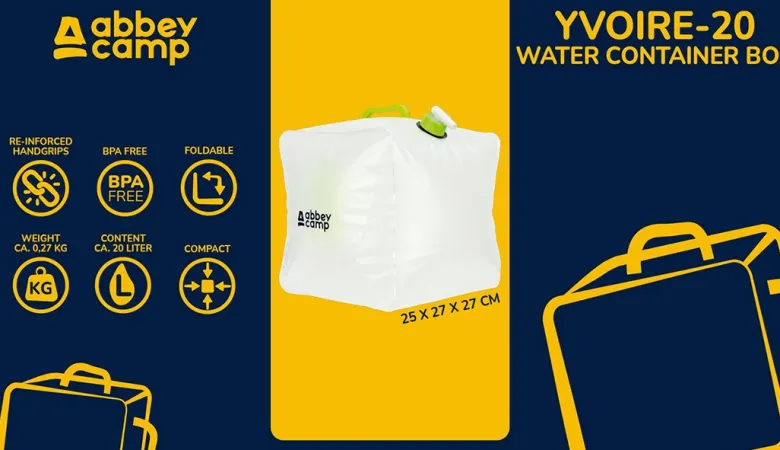 Abbey Camp watercontainer met Grepen - 20 Liter