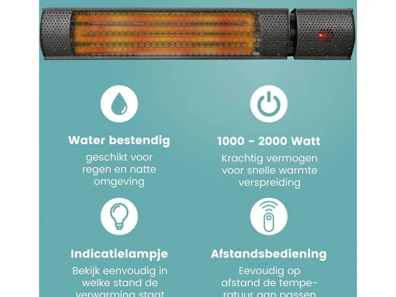AirKing 2000 watt Infrarood terrasverwarmer