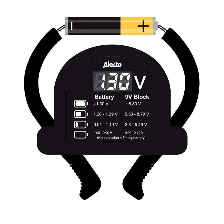 Alecto BTT2 Compacte universele batterijtester