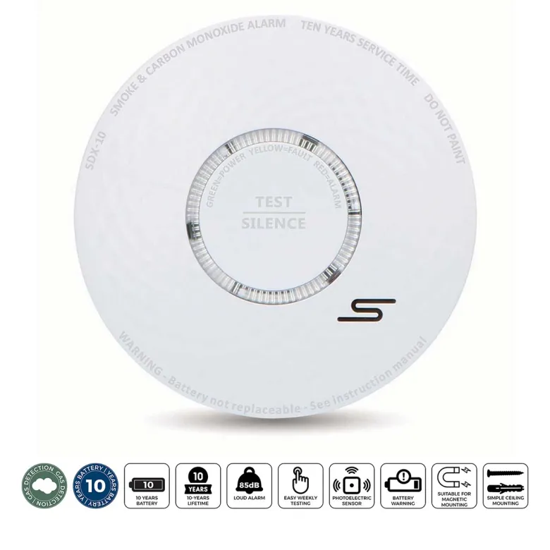 Alecto SDX10 Rook- en koolmonoxidemelder