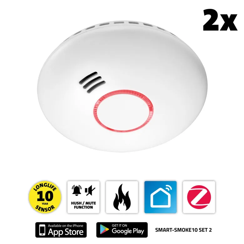 Alecto SMART-SMOKE10 set van 2 Rookmelders