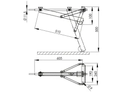AL-KO Compact caravansteun - 605 mm