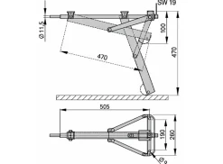 AL-KO Compact caravansteun - 505 mm