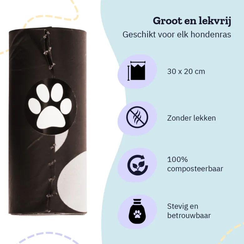 All 4 Pets Supply afbreekbare hondenpoepzakjes - 320 stuks