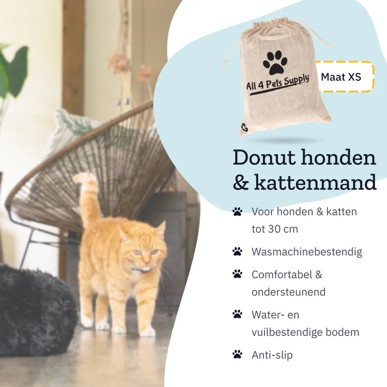All 4 Pets Supply Donut XS Hondenmand