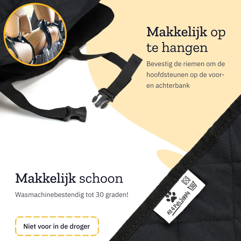 All 4 Pets Supply Hondendeken Auto Achterbank