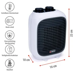 Alpina PTC-1601 elektrische ventilatorkachel - 1500 watt