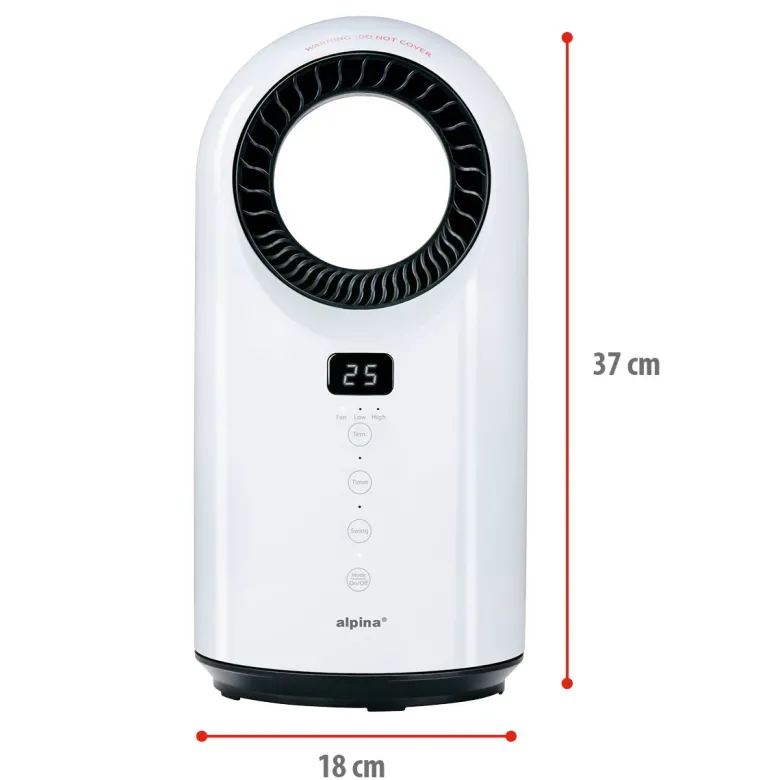 Alpina PTC-1903R keramische ventilatorkachel - 1500 watt
