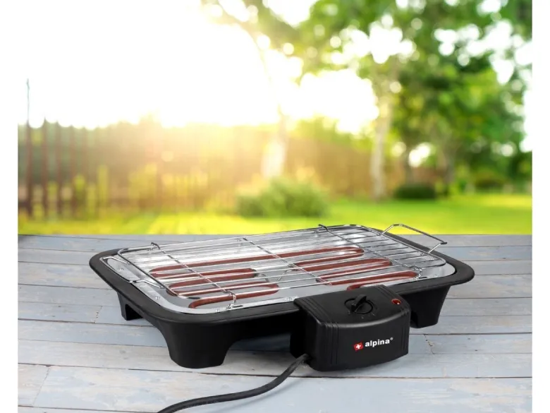Alpina 2000W 2-in-1 elektrische barbecue