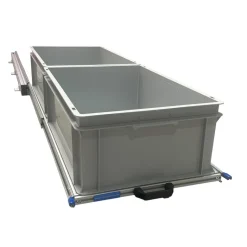 Aluminium schuifframe 120x40 cm met 2 open bakken