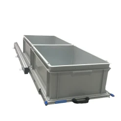 Aluminium schuifframe 120x40 cm met 2 open bakken