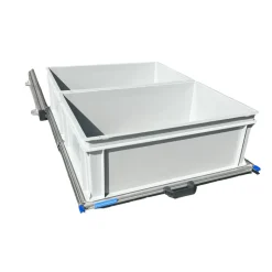 Aluminium schuifframe 80x60 cm met 2 open bakken