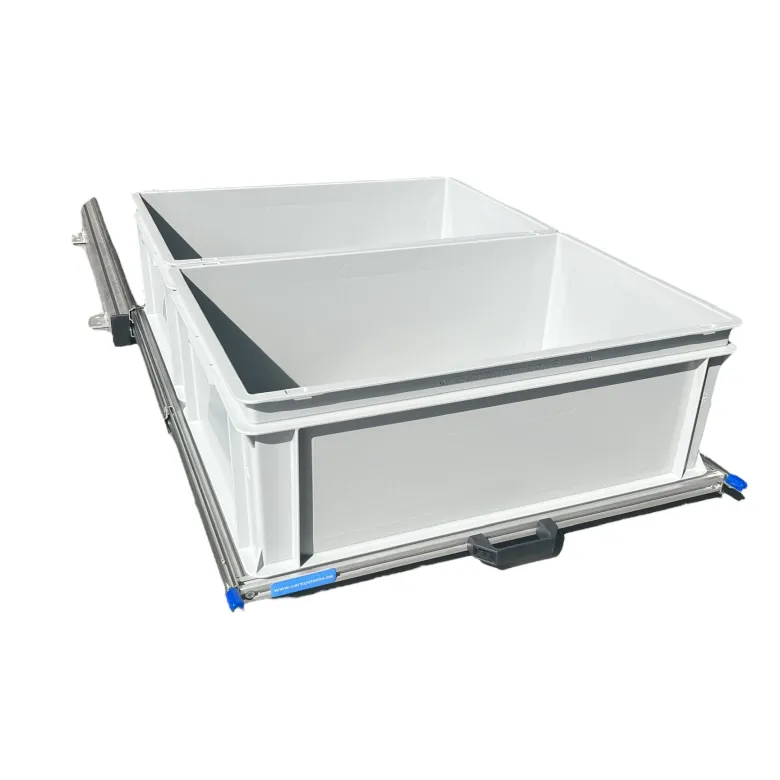Aluminium schuifframe 80x60 cm met 2 open bakken