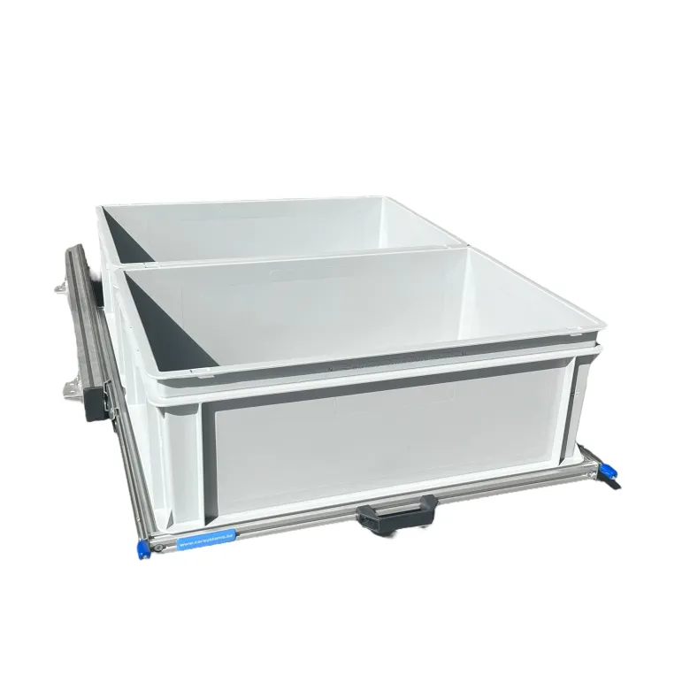 Aluminium schuifframe 80x60 cm met 2 open bakken