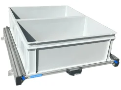 Aluminium schuifframe 80x60 cm met 2 open bakken