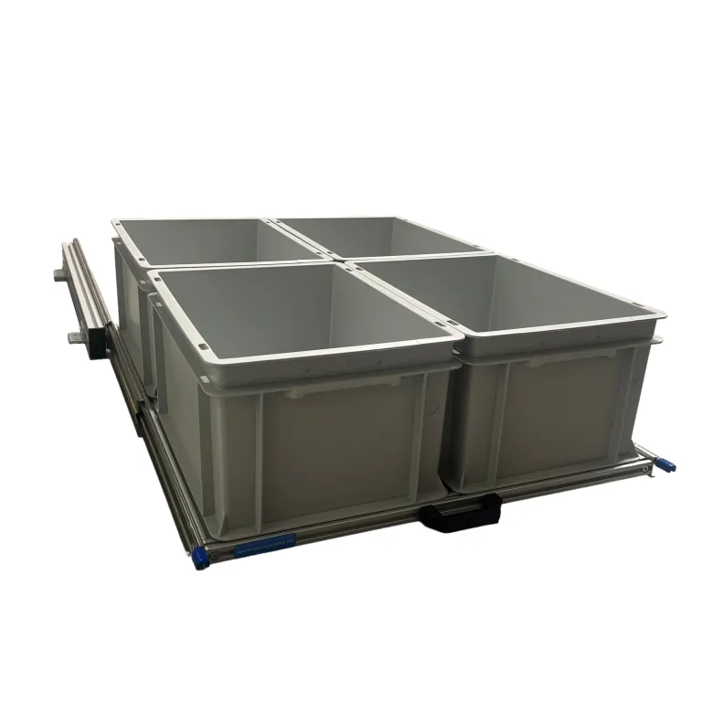 Aluminium schuifframe 80x60 cm met 4 open bakken