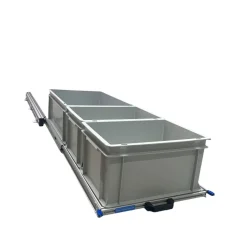 Aluminium schuifframe 120x40 cm met 3 open bakken