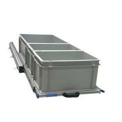 Aluminium schuifframe 120x40 cm met 3 open bakken