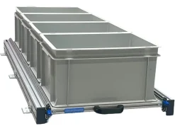 Aluminium schuifframe 120x40 cm met 4 open bakken