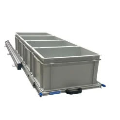Aluminium schuifframe 120x40 cm met 4 open bakken