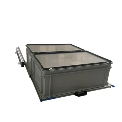 Aluminium schuifframe 80x60 cm met 2 bakken en deksel
