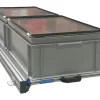 Aluminium schuifframe 120x40 cm met 2 bakken en deksel