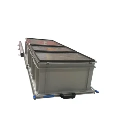 Aluminium schuifframe 120x40 cm met 3 bakken en deksel