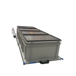 Aluminium schuifframe 120x40 cm met 4 bakken en deksel