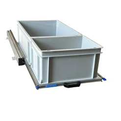 Aluminium 90x40 cm schuifframe met 2 open bakken