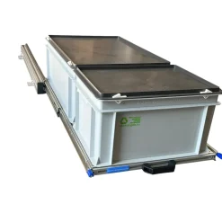 Aluminium 90x40 cm schuifframe met 2 bakken en deksel