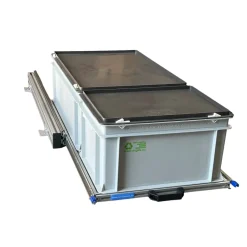 Aluminium 90x40 cm schuifframe met 2 bakken en deksel