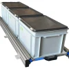 Aluminium 120x30 cm schuifframe met 3 bakken met deksel