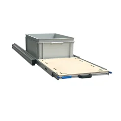 Aluminium 120x40 cm schuifframe met 1 open bak en multiplex plaat