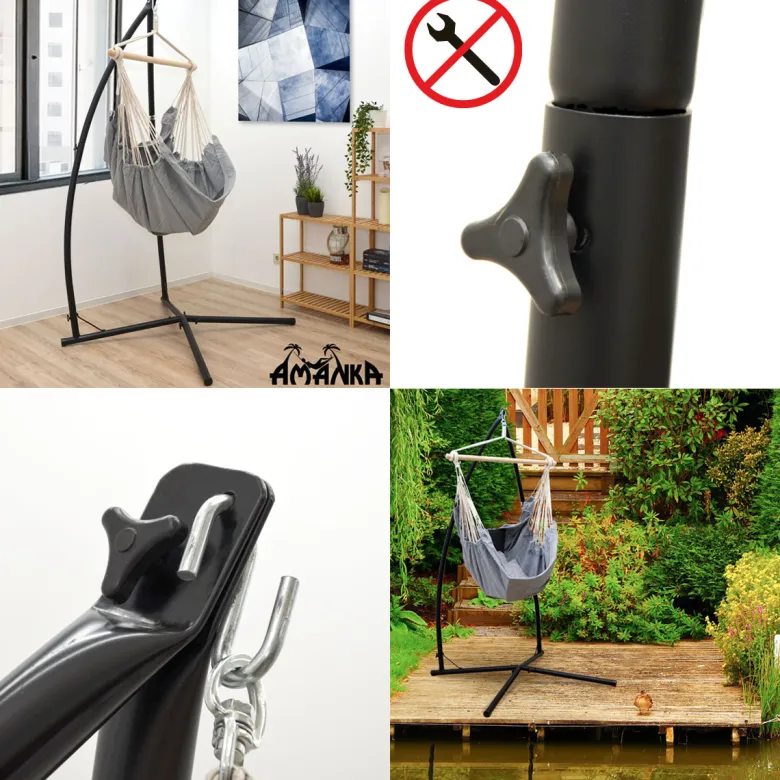 AMANKA 215 cm vrijstaande hangstoelframe