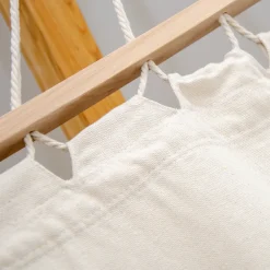 AMANKA 200x120 beige hangmat met houten frame