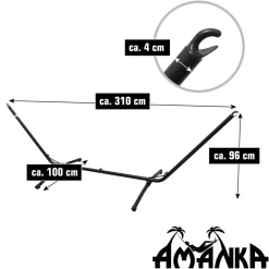 AMANKA 310 x 100 cm tot 120 kg hangmatframe