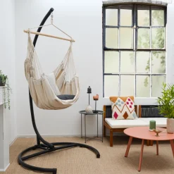 AMANKA 155 x 125 cm XL hangstoel - Cream