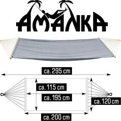 AMANKA 200 x 120 hangmat - Grey - Grey