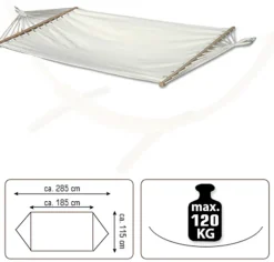 AMANKA 200 x 120 hangmat met frame - White