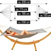 AMANKA 200 x 120 hangmat met houten frame - Grey