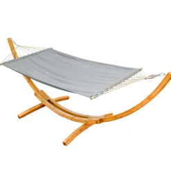 AMANKA 200 x 120 hangmat met houten frame - Grey