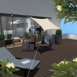 AMANKA 2 x 2 HDPE schaduwdoek - Beige