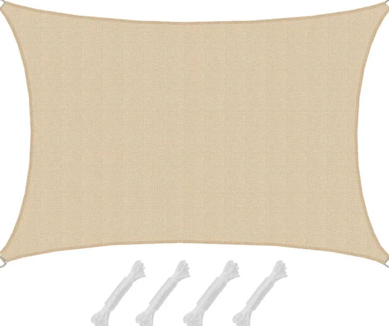 AMANKA 1x2m beige HDPE waterdoorlatend schaduwdoek