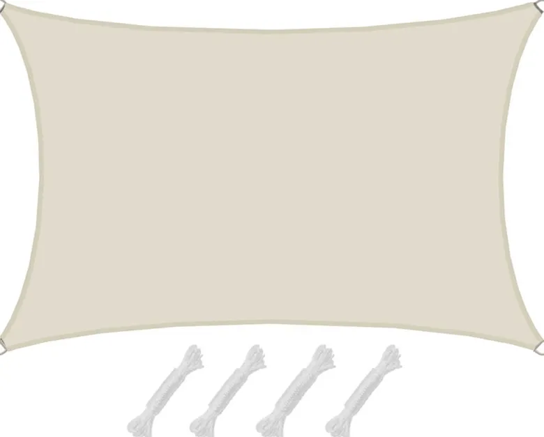 AMANKA 1x2m beige Polyester waterdicht schaduwdoek