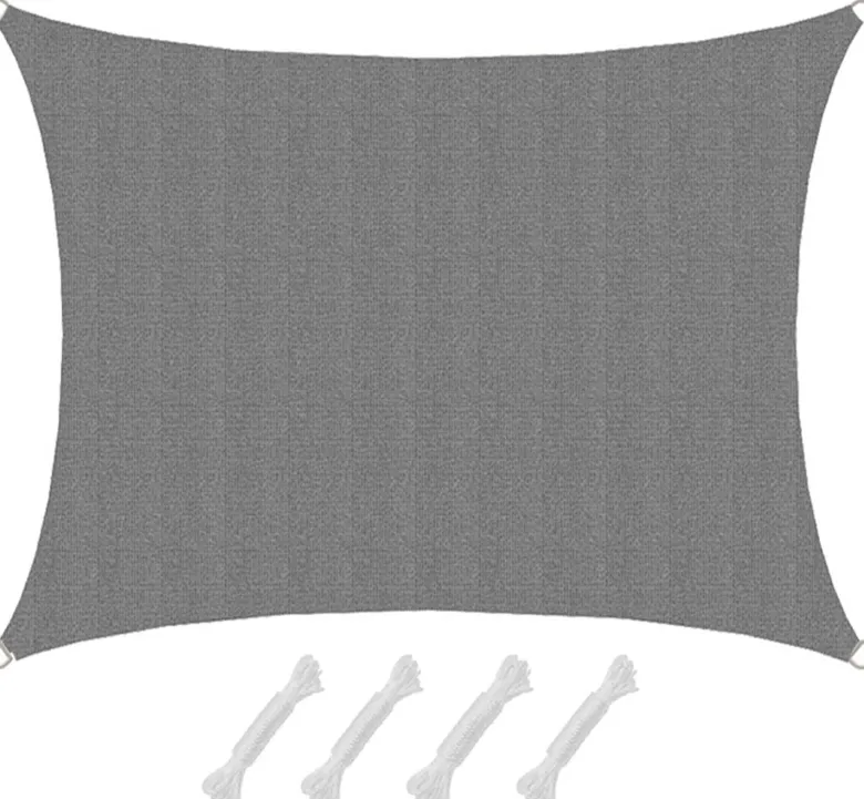AMANKA 1,5x2m grijs HDPE waterdoorlatend schaduwdoek