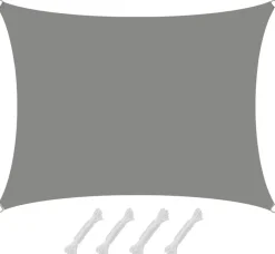 AMANKA 1,5x2m grijs Polyester waterdicht schaduwdoek