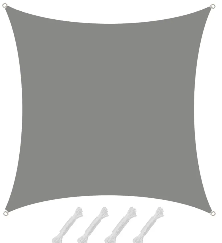 AMANKA 4x4m grijs Polyester waterdicht schaduwdoek