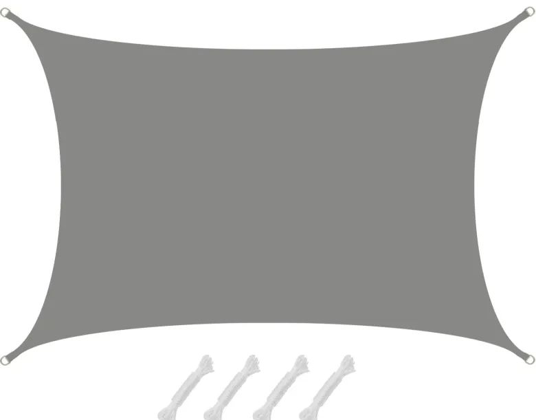 AMANKA 5x3m grijs Polyester waterdicht schaduwdoek