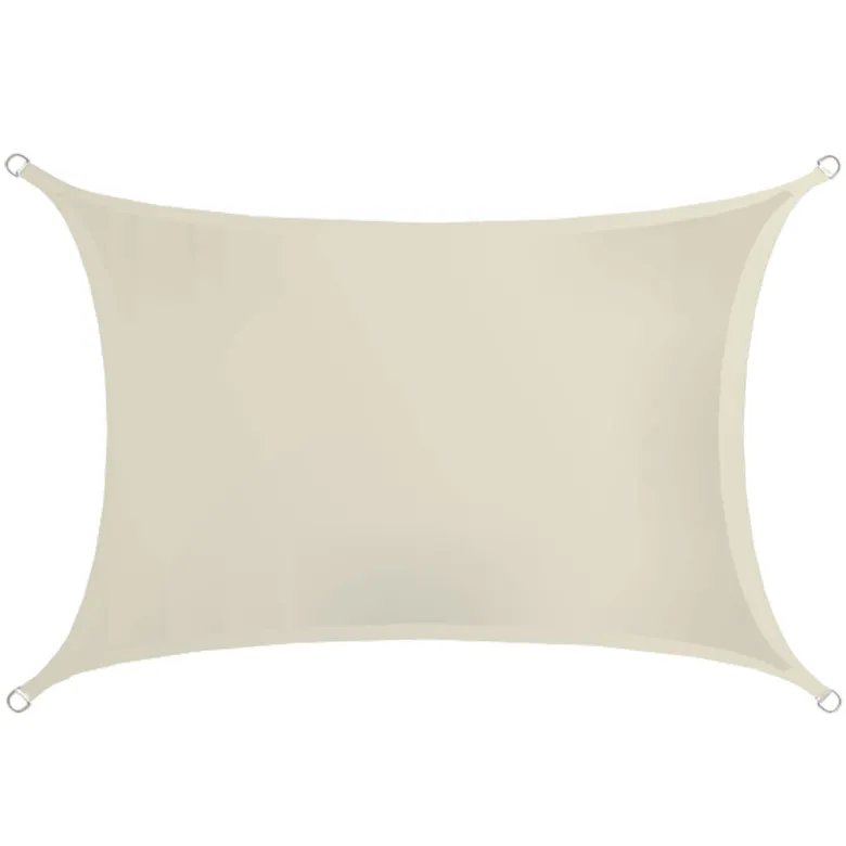 AMANKA 2 x 3 waterafstotende polyester schaduwdoek - Beige