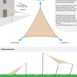 AMANKA 5 x 5 x 5 HDPE schaduwdoek - Beige